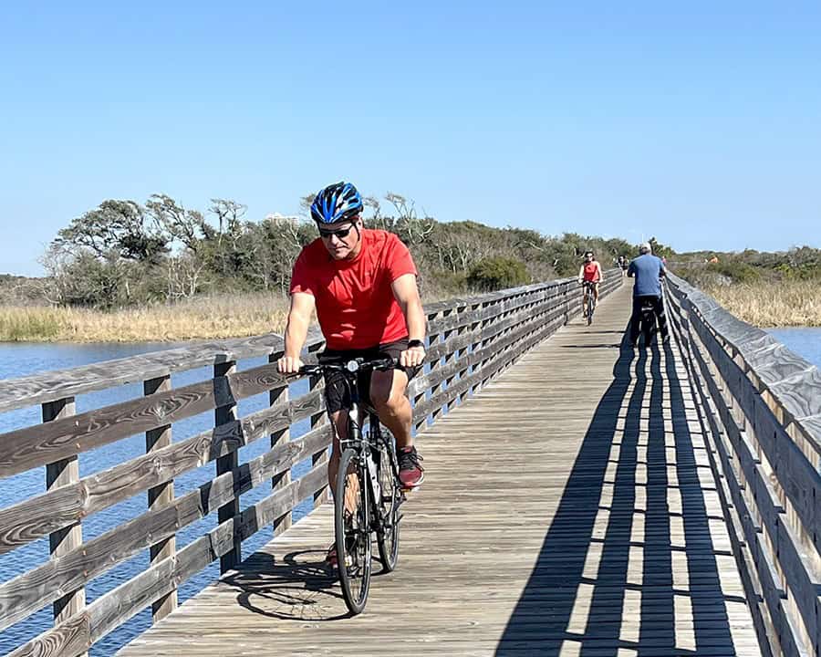 Biking at Gulf Shores State Park, Photo Credit Roxie Yonkey