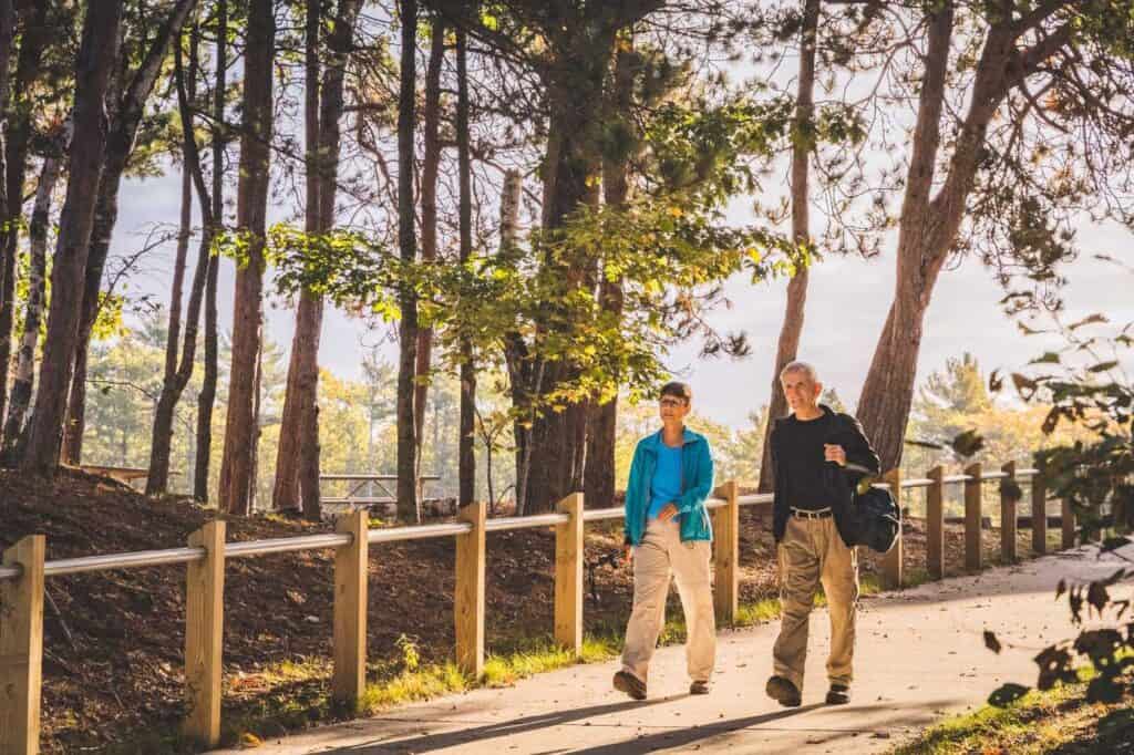 Hiking in F. J. McLain State Park