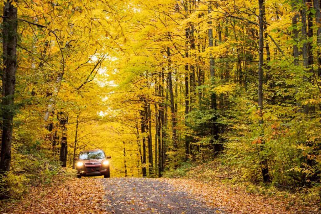 Scenic Backroads in the Fall in the Keweenaw Peninsula