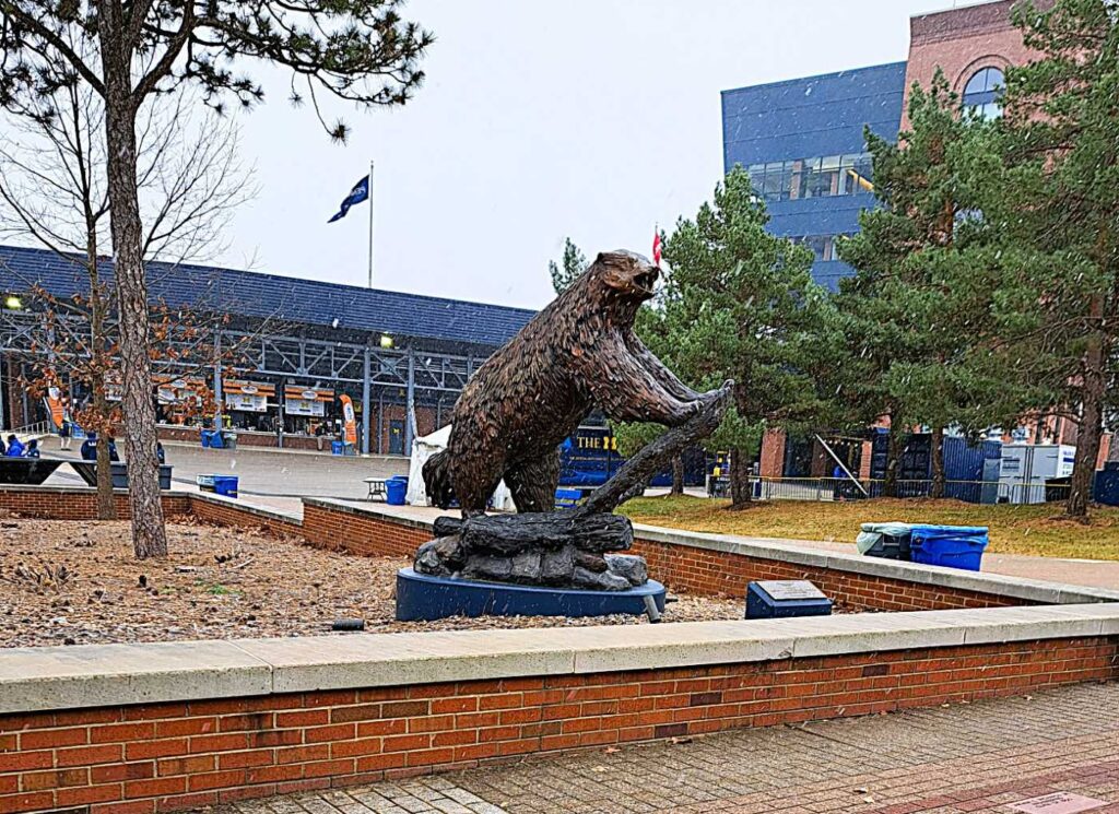 Michigan Wolverine Sculpture at Gate 8 Photo Credit: Amy Piper/Follow the Piper