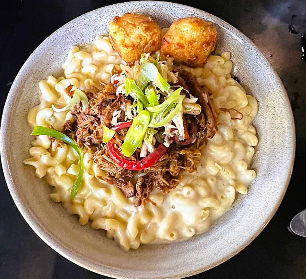 Mac & Cheese with Pulled Pork at Black Pig Photo Credit: Amy Piper/Follow the Piper